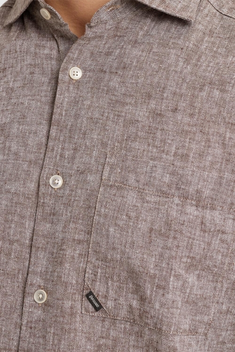 Vanguard short sleeve shirt linen cotton bl